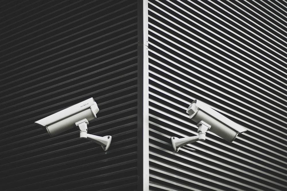 CCTV cameras installed on a commercial building