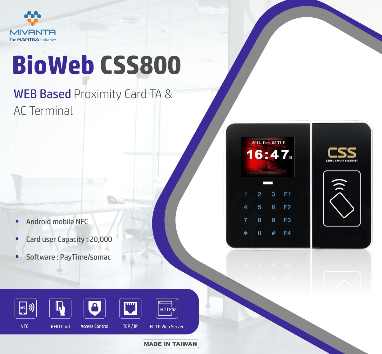Web Based Access Control & Time Attendance